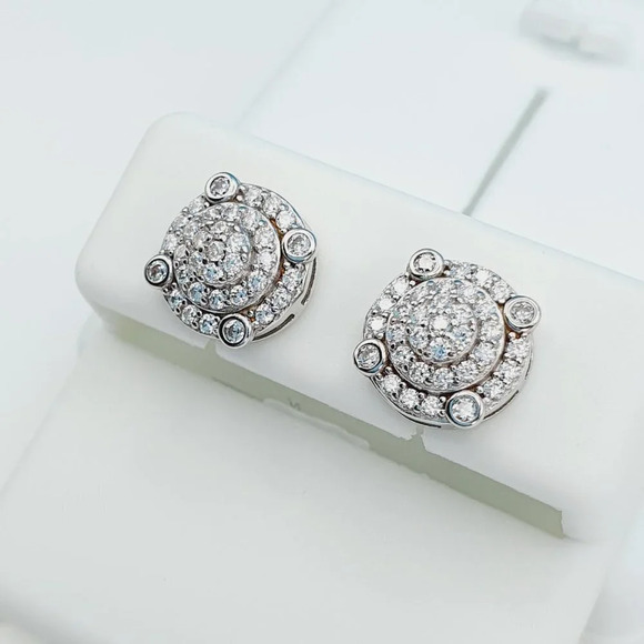 925 Sterling Silver Cubic Zirconia Earrings, U19254780 - Picture 2 of 11